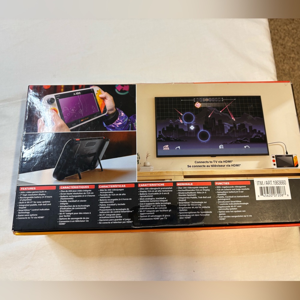 Arcade Atari GameStation Go Portable Handheld - White & Orange - Picture 3 of 8